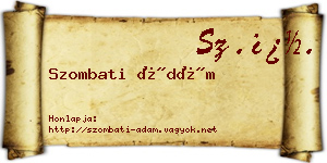 Szombati Ádám névjegykártya